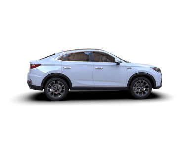 beyaz arkaplanda modern araba