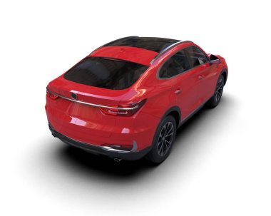 Beyaz arka planda modern lüks spor araba. 3d illüstrasyon