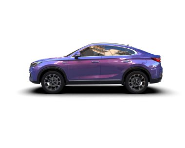 araba beyaz arkaplanda izole edildi