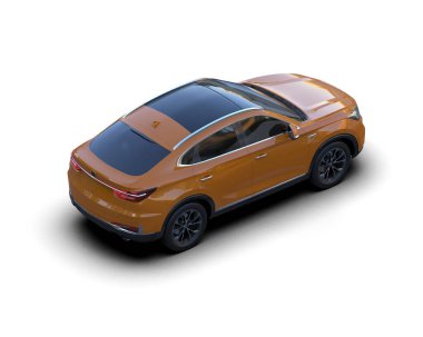 Modern şehir spor arabası - 3 boyutlu illüstrasyon