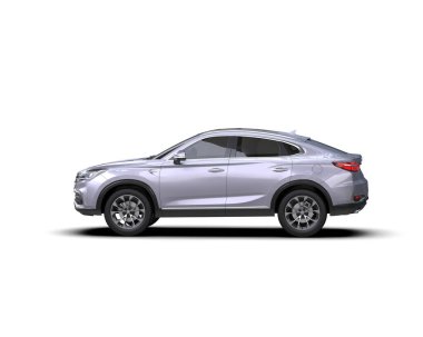 Araba beyaz arka planda izole edilmiş. araba - 3 boyutlu görüntüleme