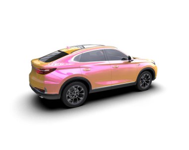 Modern şehir SUV arabası - 3 boyutlu illüstrasyon