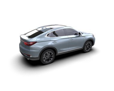 Modern lüks araba beyaz zemin üzerine.