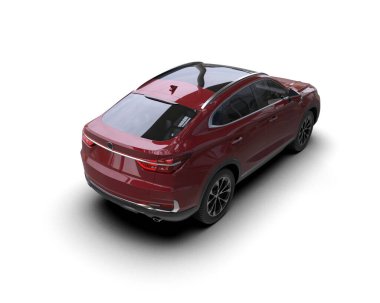 modern şehir arabası tasarımın için beyaz arka planda izole edildi