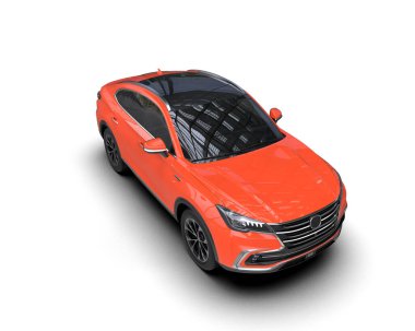 beyaz arka planda modern araba 3 boyutlu görüntüleme