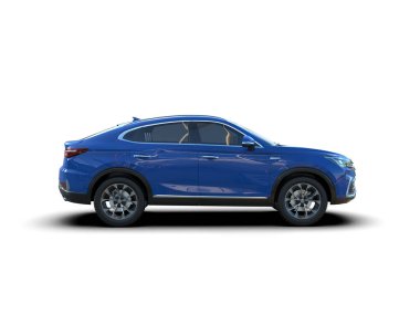 mavi spor araba - ön manzara