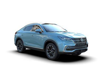 modern araba beyaz arka planda izole edilmiş. 3 boyutlu görüntüleme - 3 boyutlu.