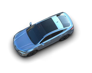 araba beyaz arkaplanda izole edildi