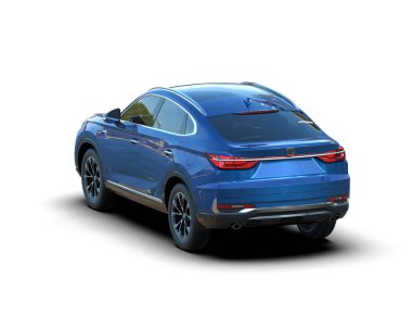 Araba arka planda izole edilmiş. 3d cg - oluşturuluyor