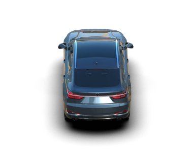 3D rending araba beyaz üzerine izole