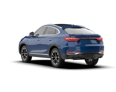 modern araba - 3D illüstrasyon, kenar görünüm