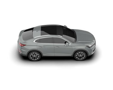 beyaz arkaplanda modern araba