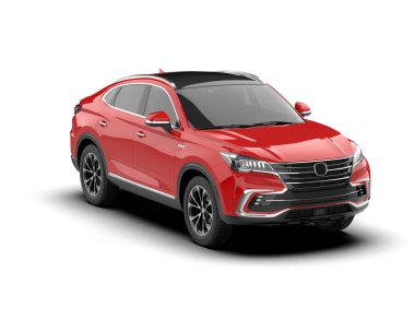 modern araba beyaz arka planda izole edilmiş