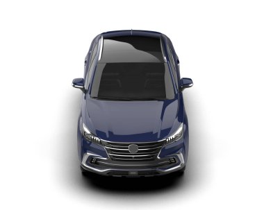 Gerçekçi bir araba. Araba beyazda izole edilmiş. 3d illüstrasyon.