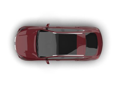 beyaz arkaplanda modern araba