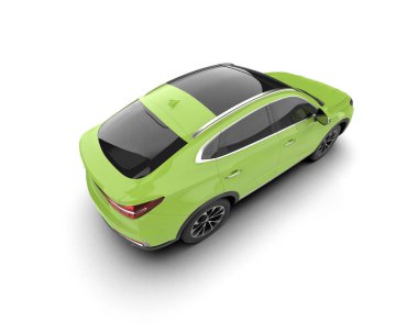 yeşil modern elektrikli araba