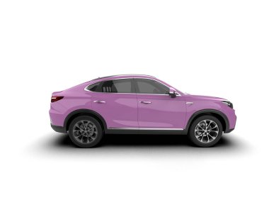 Pembe spor araba - ön taraf görünümü