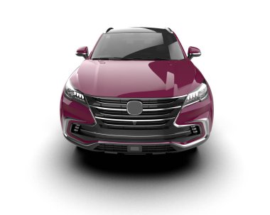 Araba beyaz arka planda izole edilmiş. 3d illüstrasyon.