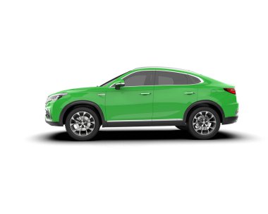 araba beyaz arkaplanda izole edildi