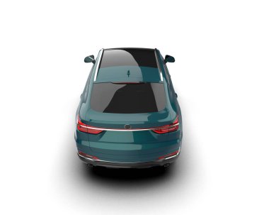 Araba izole. 3d oluşturma.