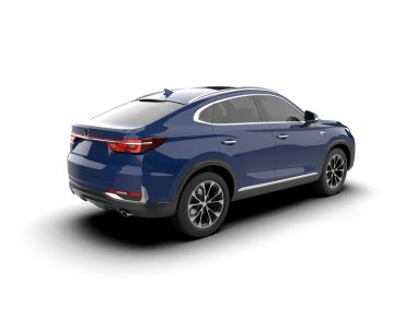 Siyah arka planda modern araba. 3d oluşturma