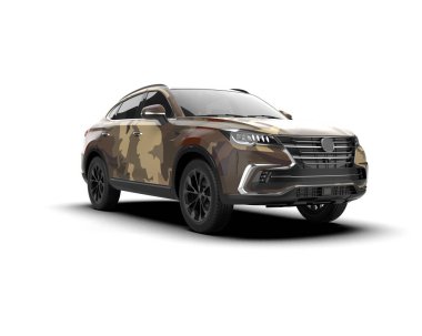 SUV vagonu, 3 boyutlu, izole edilmiş.