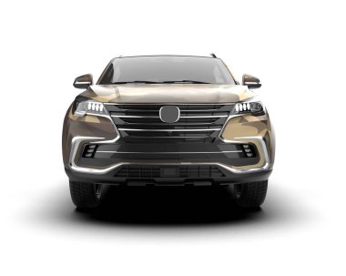 Siyah SUv beyaz arkaplanda izole edildi