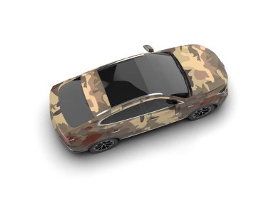 modern araba beyaz üzerine izole