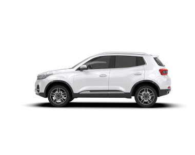 Beyaz cip beyaz bir arkaplanda izole edilmiş. 3d oluşturma