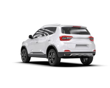 modern SUV araba - 3D illüstrasyon - yan görünüm