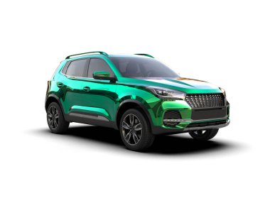 Beyaz arka planda bir araba. yüksek kaliteli fotoğraf