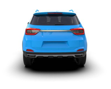 beyaz arkaplandaki araba, 3 boyutlu görüntüleme