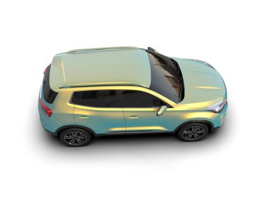 boş bir arkaplanda kompakt SUv ailesi.