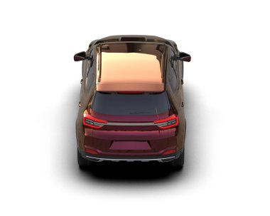 Modern şehir arabası 3 boyutlu.