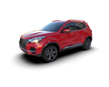 kırmızı spor araba - 3D görüntüleme