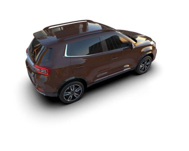 modern araba tasarım için kırpma yolu ile beyaz üzerine izole