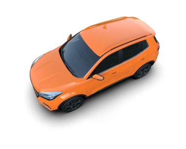 Beyaz arka planda modern şehir yolu. 3d illüstrasyon.