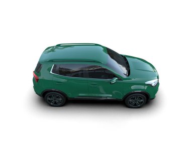 Modern kompakt şehir arabası. 3d illüstrasyon