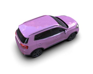 mor araba modern şehir konsepti