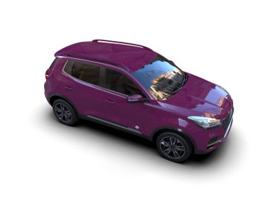 modern küçük kompakt araba - hafif arkaplanda