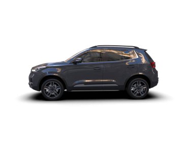 Bir markanın 3 boyutlu görüntülemesi - daha az genel SUv beyaz bir arkaplanda izole edildi