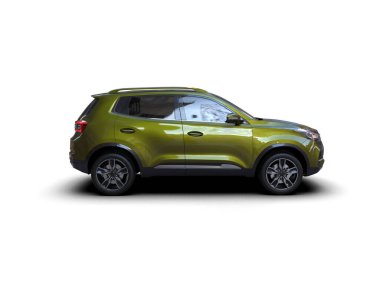 Modern SUV arabası beyazdan izole edilmiş. 3d illüstrasyon