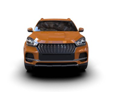 Beyaz arka planda bir araba. araba.