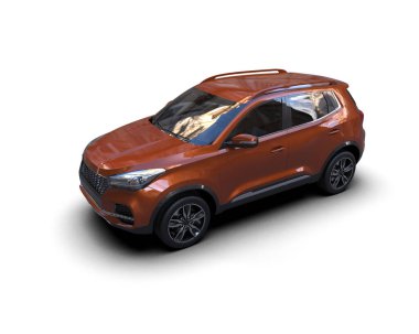 Beyaz arkaplandaki araba.