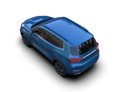 Mavi modern cip. Modern aile. 3d oluşturma