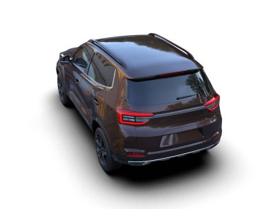 SUv kırpma yolu ile beyaz arkaplanda izole edildi