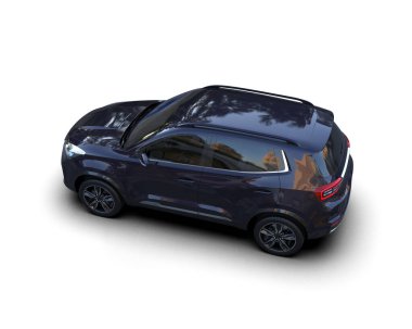 araba yan görünümü beyaz üzerinde izole