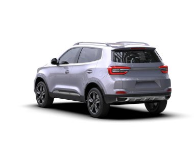 SUV aracı beyaz arkaplanda izole edildi