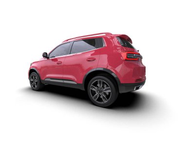 kompakt şehir kesişen kırmızı renk. Siyah arkaplanı olan bir geçiş. 3d oluşturma