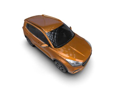 turuncu modern spor araba - ön manzara